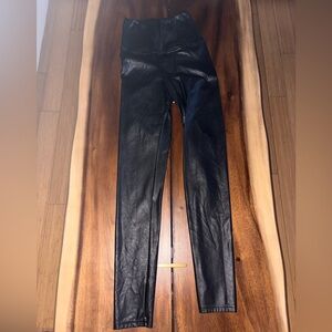 Aritzia Black Leather Leggings
